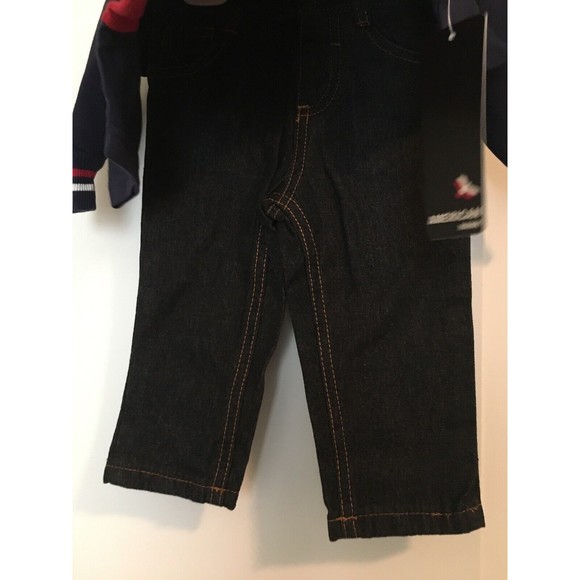 American Hawk 3-Piece Jeans Shirt & Sweat Jacket Set Baby Boys Size 18 M… - Picture 2 of 12